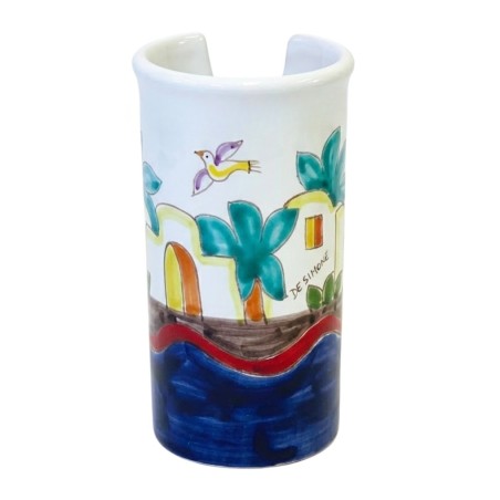 Portabicchieri artigianale Dammusi ceramiche de simone Portabicchieri artigianale Dammusi ceramiche de simone